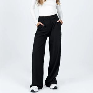 Princess Polly ARCHER PANTS BLACK LOWER IMPACT